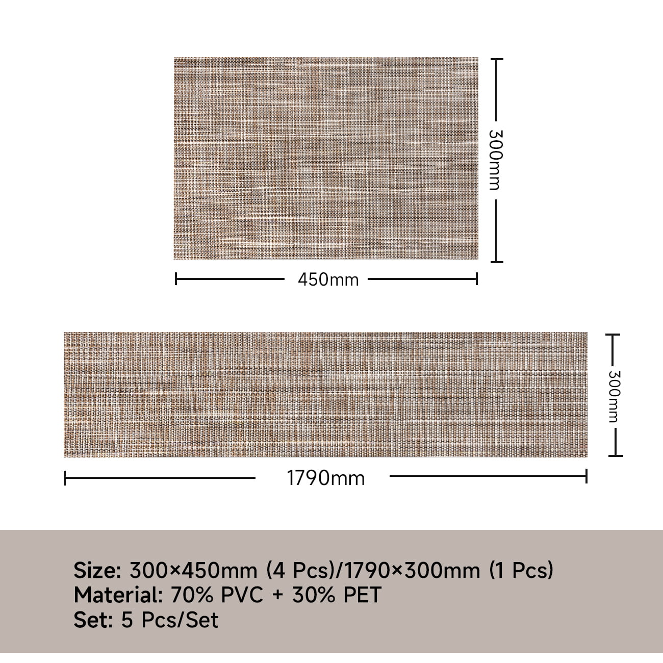 placemat 6970992289728 -coffee brown