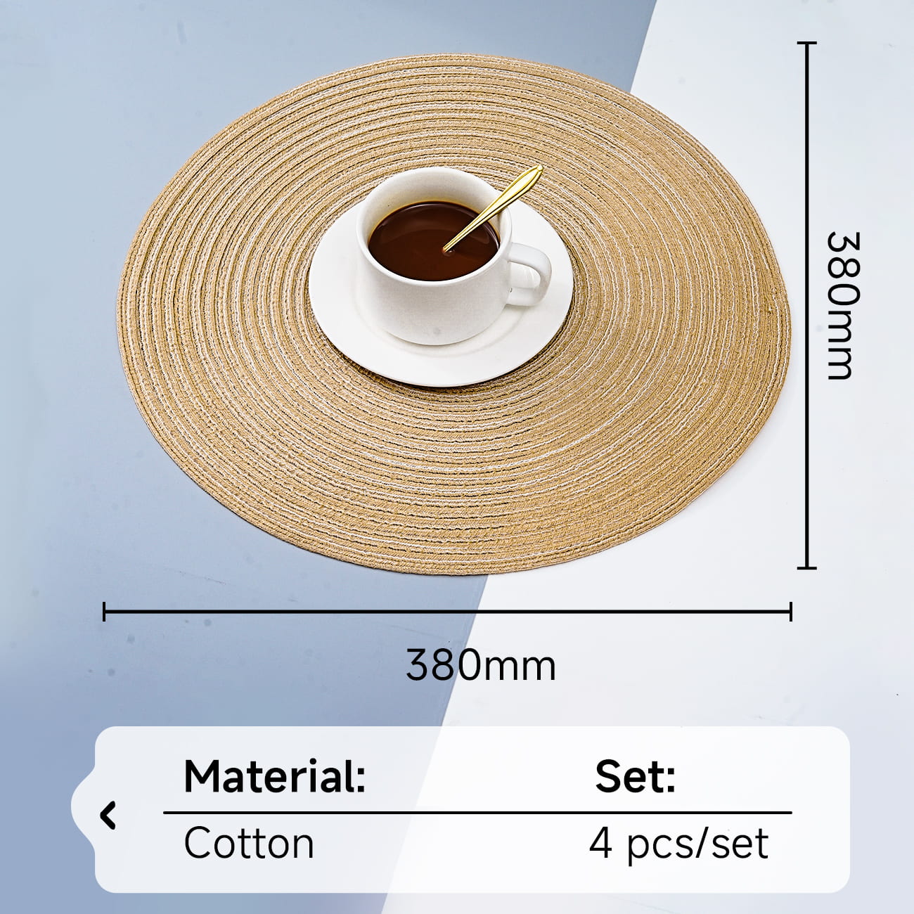 placemat 6970992289681-coffee brown