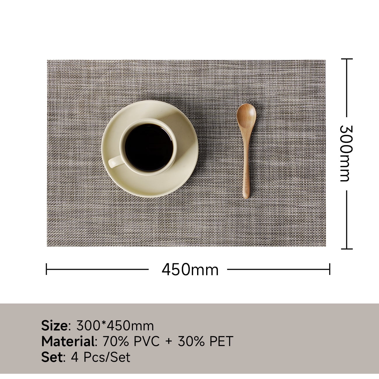 placemat 6970992289704-coffee brown
